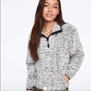 Victoria Secret’s PINK Gray Sherpa Pullover